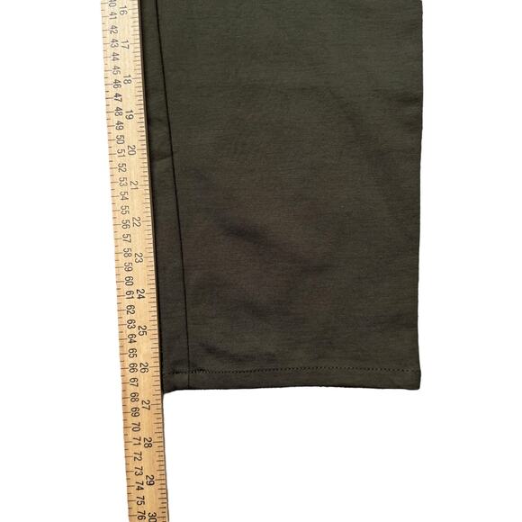J. Jill Ponte Slim Leg Pants Pull On Stretch Olive Green Womens Sz Medium Petite - Picture 10 of 11